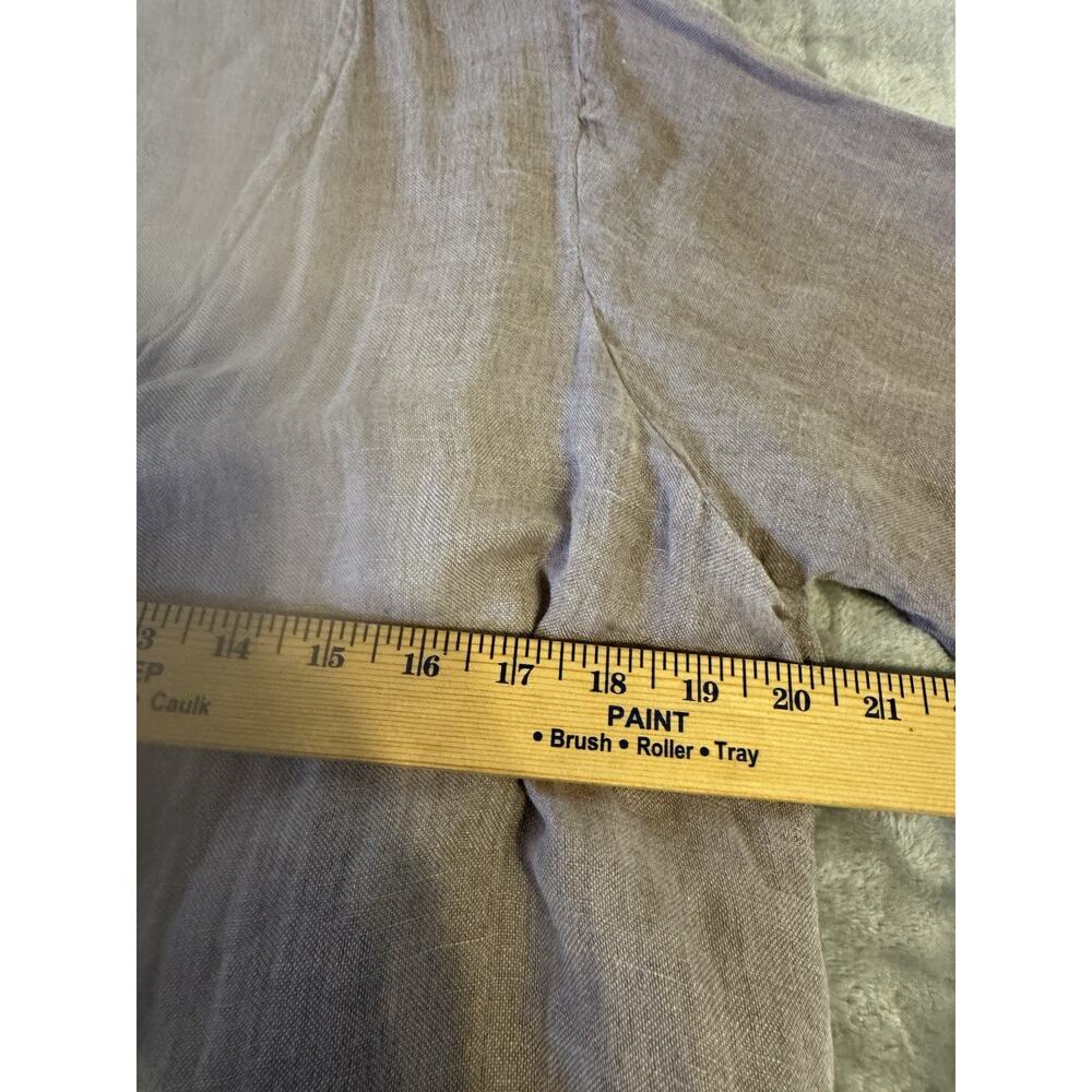 Dolma Linen Duster Womens M Oversized Taupe Lagenlook Long Jacket Boho India - Picture 12 of 14